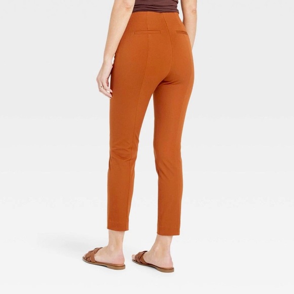 Ankle Pants Size 4 Rust Burnt Orange Slim Fit Pull On Workwear A New Day Casual - Picture 6 of 15